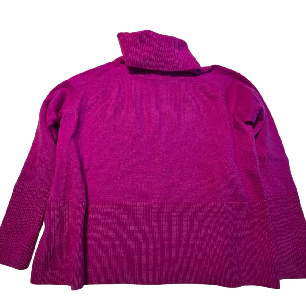 Athleta Aspen Turtleneck Sweater Womens S Pink Good Wool Cashmere Ribbed Hem - Picture 5 of 11
